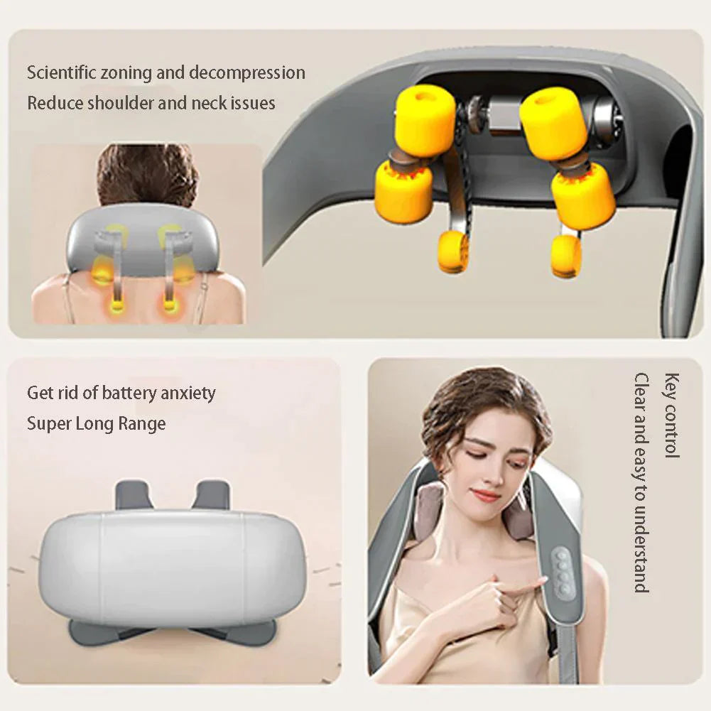 Neck shoulder back waist kneading massager